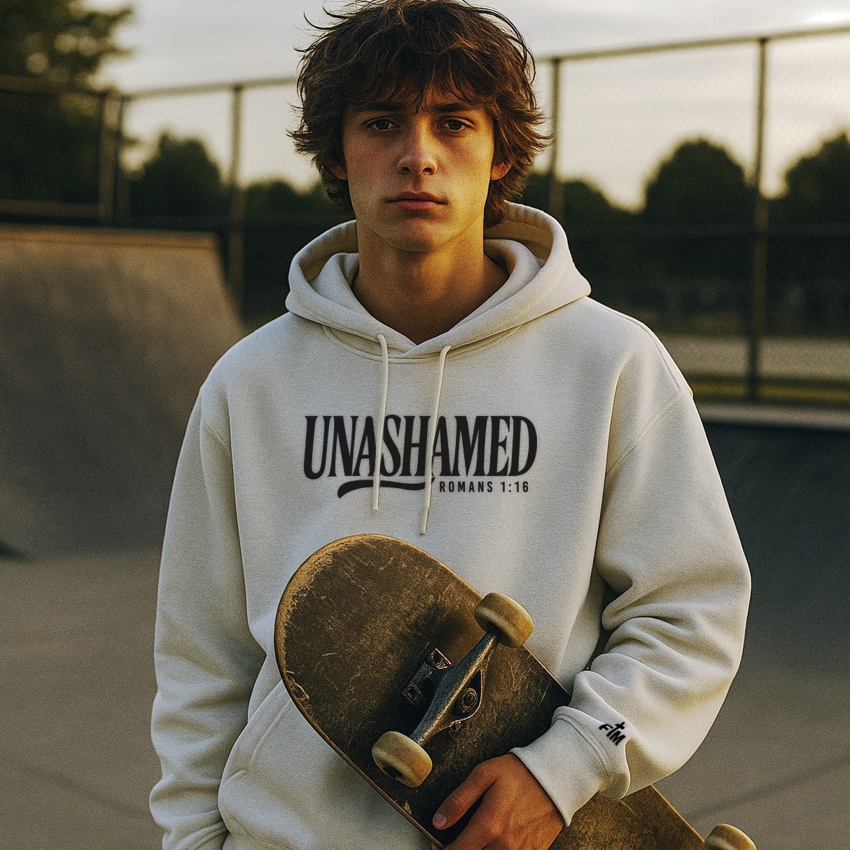 UNASHAMED// FM LUXE Organic Cotton Embroidered Hoodie