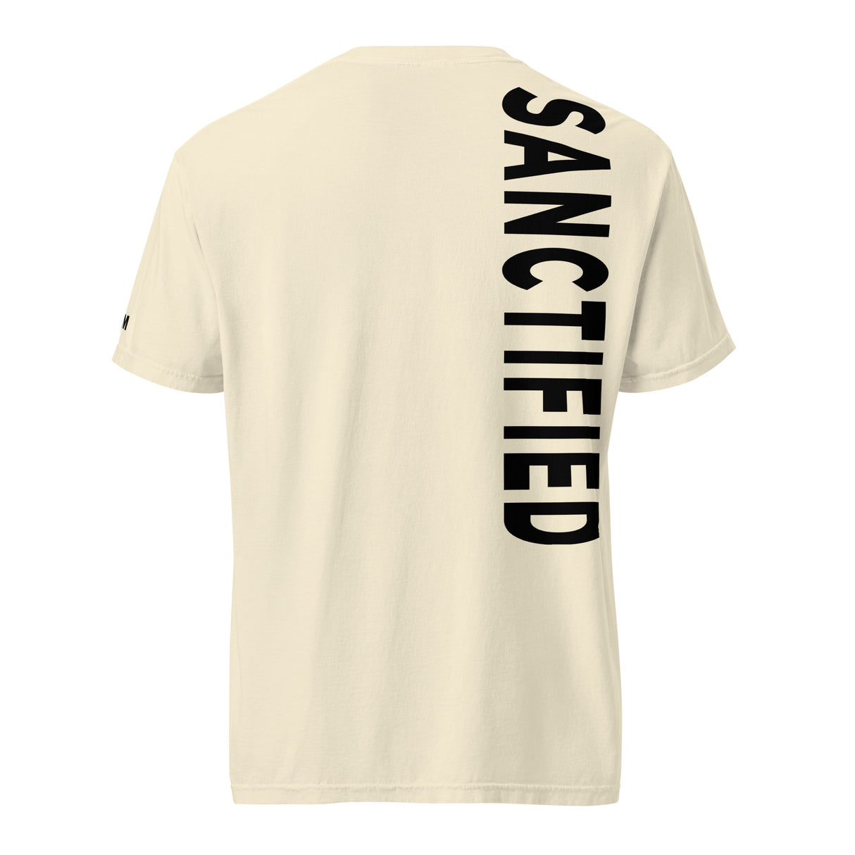 Cream White Sanctified John 17:17 Garment-Dyed Heavyweight Shirt - Main Product Image - Back View