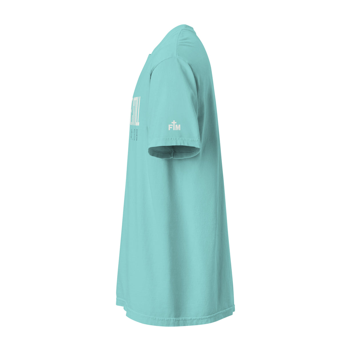 Light blue t-shirt on a white background