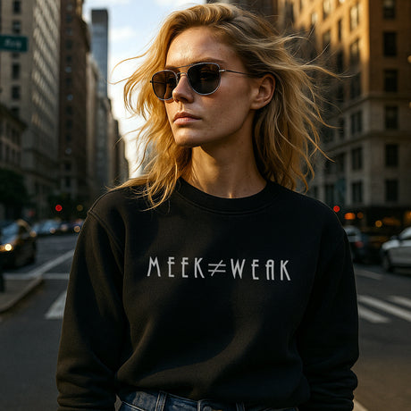 MEEK ≠ WEAK FM LUXE Women's Organic Cotton Embroidered Sweatshirt