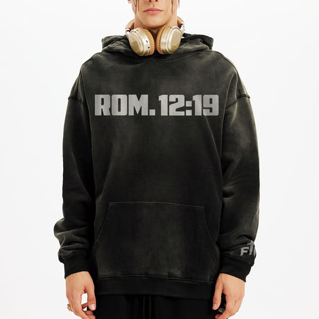 VENGEANCE IS MINE // SAITH THE LORD Oversized Sun-Faded Hoodie