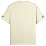 White shirt showing the back of the product.