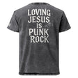 Loving Jesus is Punk Rock Romans 12:2 Denim Shirt - Main Image - Back Print