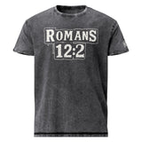 Loving Jesus is Punk Rock Romans 12:2 Denim Shirt - Alt Image - Front Print