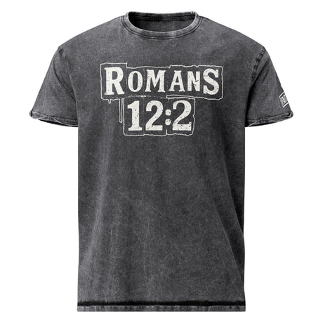 Loving Jesus is Punk Rock Romans 12:2 Denim Shirt - Alt Image - Front Print