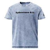 Walk Holy War Ready Ephesians 6:11 Denim Shirt - Denim Blue Option - Front