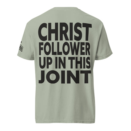 Christ Follower Up in This Joint Garment-Dyed Heavyweight Shirt - Main Product Image - Back View