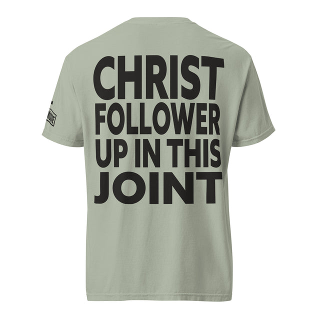 Christ Follower Up in This Joint Garment-Dyed Heavyweight Shirt - Main Product Image - Back View