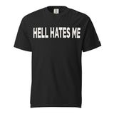 Black Hell Hates Me Garment-Dyed Heavyweight Shirt - Main Product Image - Front View
