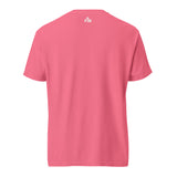 Small Faith Mode "FM" logo printed on the upper back neck of the shirt in light colored ink. 