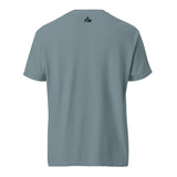 Small Faith Mode "FM" logo printed on the upper back neck of the shirt in dark ink.