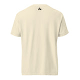 Small Faith Mode "FM" logo printed on the upper back neck of the shirt in dark ink.