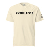 Sanctified John 17:17 Garment-Dyed Heavyweight Shirt - Secondary Image - Front of Shirt