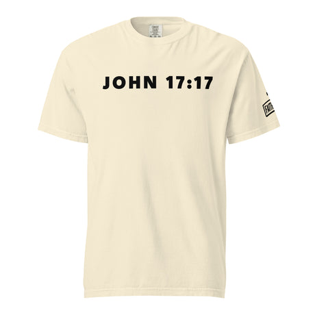 Sanctified John 17:17 Garment-Dyed Heavyweight Shirt - Secondary Image - Front of Shirt