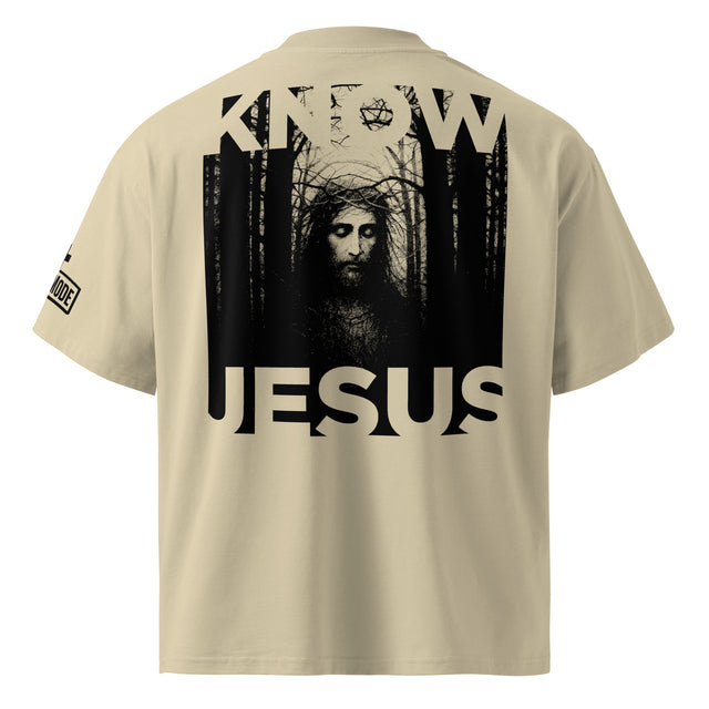 Know Jesus Oversized High Neck Shirt - Main Product Image - Back View