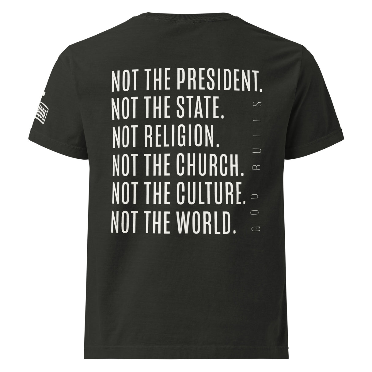 God Rules // Not The World Limited Edition Garment-Dyed Oversized Tee - Main Image