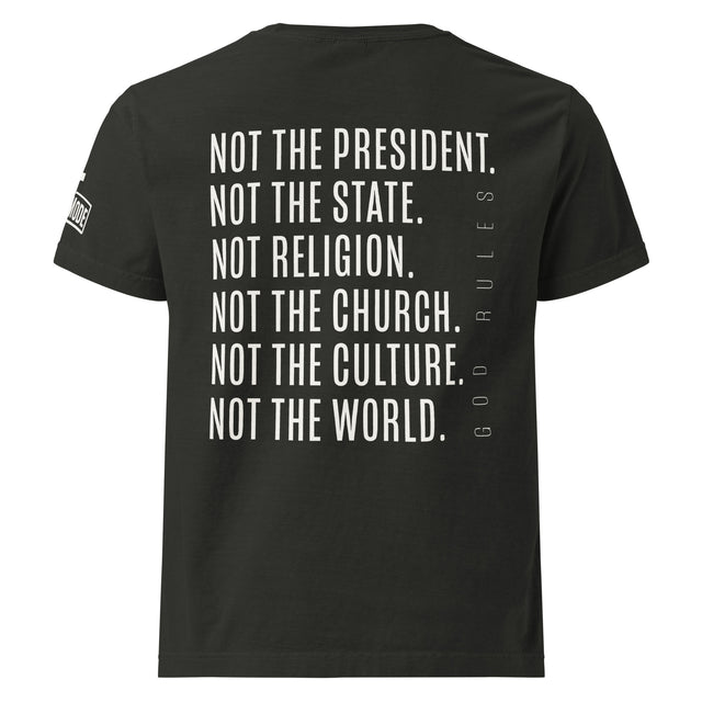 God Rules // Not The World Limited Edition Garment-Dyed Oversized Tee - Main Image