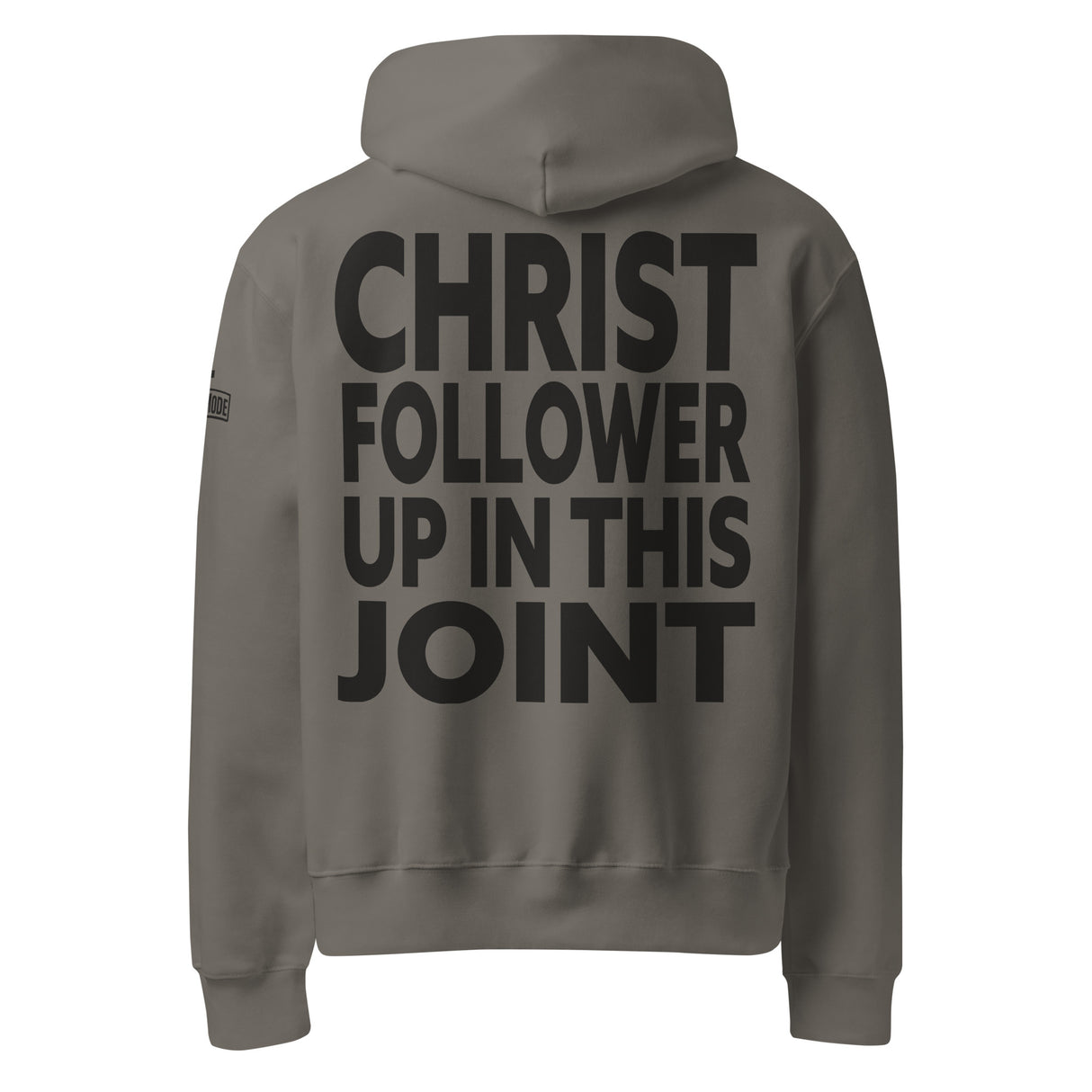 Christ Follower Up in This Joint Oversized Heavyweight Hoodie - Main Product Image - Back View
