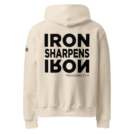 Iron Sharpens Iron // Oversized Heavyweight Hoodie - Main Image - Back View