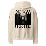 KNOW JESUS // JOHN 14:6 Oversized Heavyweight Hoodie - Main Product Image - Back View