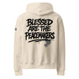 Blessed Are The Peacemakers Oversized Heavyweight Hoodie - Main Product Image - Back View