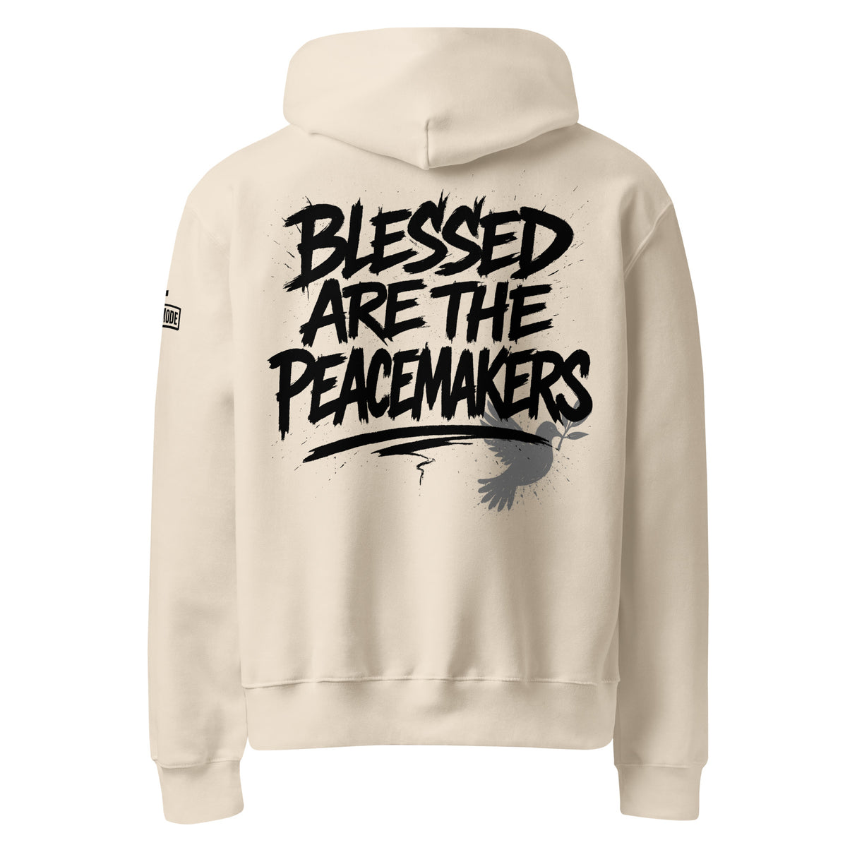 Blessed Are The Peacemakers Oversized Heavyweight Hoodie - Main Product Image - Back View