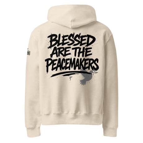 Blessed Are The Peacemakers Oversized Heavyweight Hoodie - Main Product Image - Back View