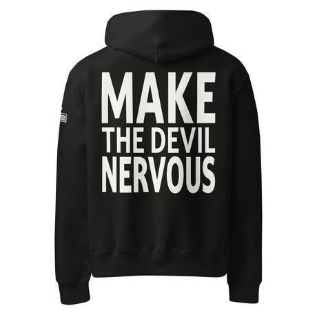 Make The Devil Nervous Oversized Heavyweight Hoodie - Main Product Image - Back View