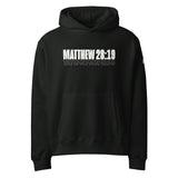 Make Disciples Matthew 28:19 Oversized Heavyweight Black Hoodie - Alt Image - Front View