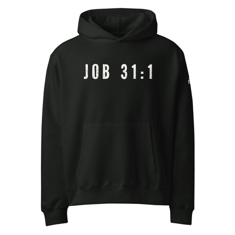 Chasing Proverbs Not PxxxHub Oversized Heavyweight Black Hoodie - Alt Image - Front View