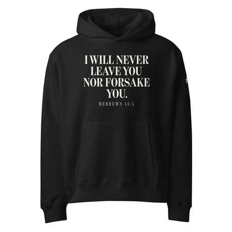 God Don't Ghost // Oversized Heavyweight Black Hoodie - Alt Image - Front View