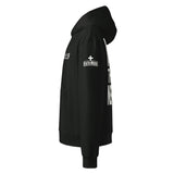 Make The Devil Nervous Oversized Heavyweight Hoodie - Alt Image - Side View with Logo