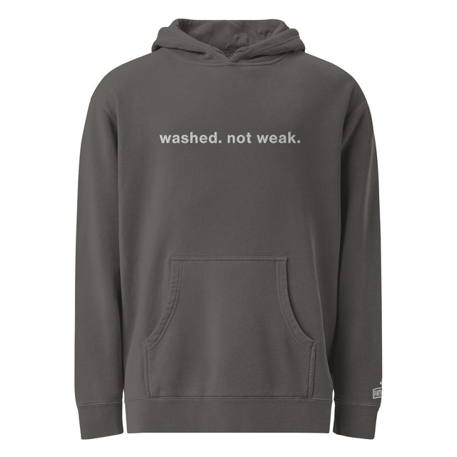 Washed Not Weak Pigment-Dyed Embroidered Hoodie Main Image