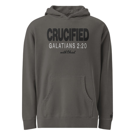 Crucified With Christ Pigment-Dyed Embroidered Hoodie - Main Product Image - Front View