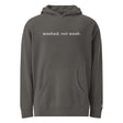 Vintage Black Washed Not Weak Pigment-Dyed Embroidered Hoodie - Main Product Image - Front View