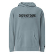 God's Not Done Pigment-Dyed Embroidered Hoodie - Main Product Image - Front View