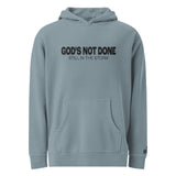 God's Not Done Pigment-Dyed Embroidered Hoodie - Main Product Image - Front View
