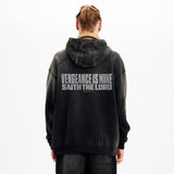 VENGEANCE IS MINE // SAITH THE LORD Oversized Sun-Faded Hoodie